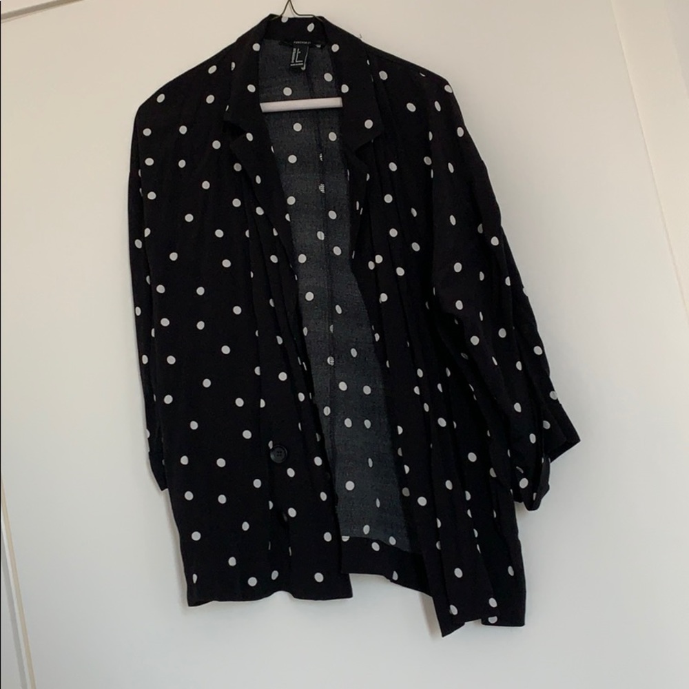 Polka dot blazer